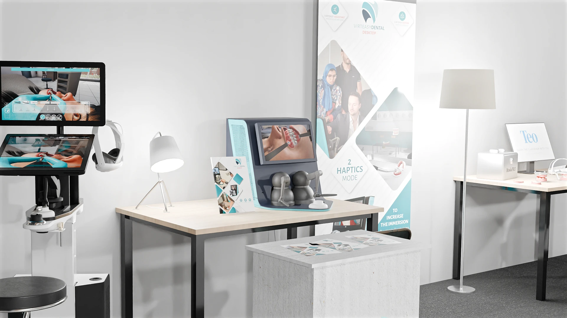 Virteasy Dental simulator — left side view